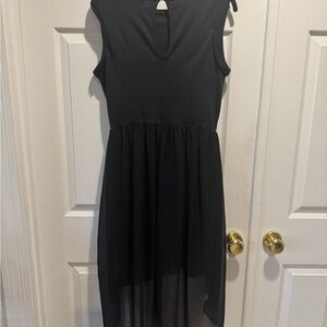 Xhilaration Black High-Low Chiffon Dress | Size L